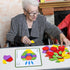 PHIELEY 80 Activities for Dementia Patients, Pieces Wooden Tangrams Puzzle Game for Seniors, Colorful Shape Pattern