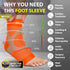 Compression Socks for Plantar Fasciitis, Ankle Brace Compression Sleeve with Foot Arch Support, Orange XXL, Relief for
