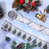 AnyDesign 6 Roll Christmas Wired Ribbon, Farmhouse Rustic Craft Ribbon for Xmas Crafts and Gift Wrapping