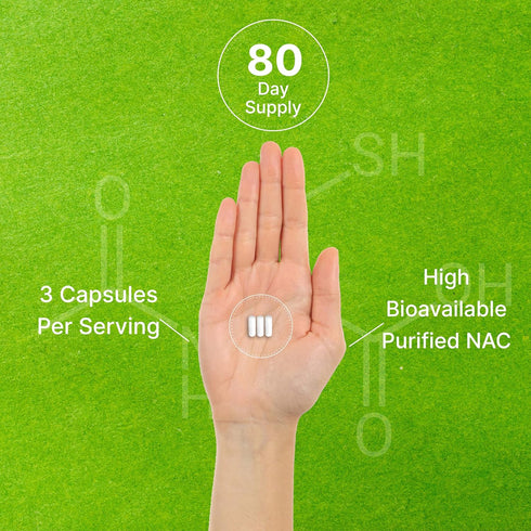 NAC Supplement (N-Acetyl Cysteine) 1,000mg Per Serving with Reduced Glutathione, 240 Capsules