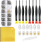 Eyeglass Repair Kit with Glasses Screws, Precision Screwdriver, Nose Pads, Cleaning Cloth, Tweezers