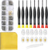 Eyeglass Repair Kit with Glasses Screws, Precision Screwdriver, Nose Pads, Cleaning Cloth, Tweezers