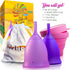 Talisi Reusable Menstrual Cups, Set of 2 Period Cups for Women, Collapsible Sterilization Menstruation Cup for Beginners