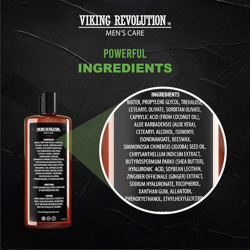 Viking Revolution - Natural Moisturizer Cream for Skincare, Anti Wrinkle & Anti Aging Facial Lotion for Men