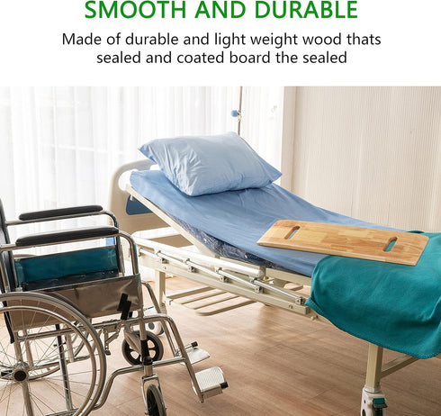 Wheelchair,Bed,Commode,or Chair,30" YPCBYNBS Wooden Transfer Board,Made of Heavy-Duty Hardwood for Transferring