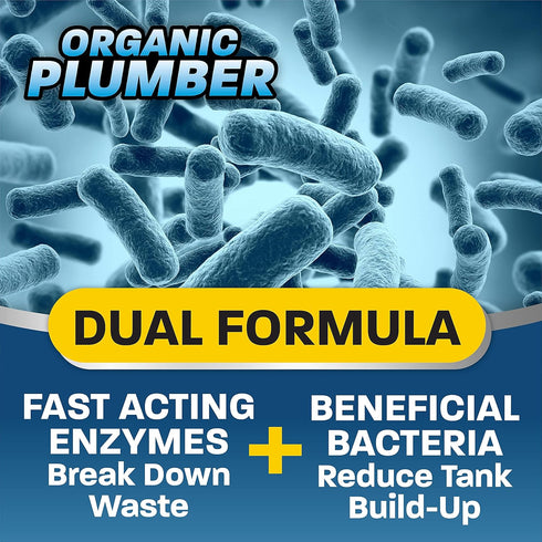 Septic Tank Cleaner Treatment, Bacteria x Natural Enzyme Flushable Bio Tabs for Sewage Waste & Field System