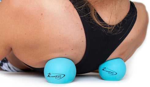 Therapy Massage Ball Set - Instant Muscle Pain Relief, 2 Extra Firm Balls with Mesh Bag for Myofascial Release