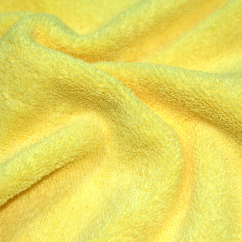 POLYTE Microfiber Cleaning Towel Ultrasonic Cut Edgeless (16x16, 24 Pack, Premium, Blue, Green, Yellow)