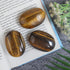 55-60mm Tiger Eye Palm Stone, Natural Body Chakra Balancing Worry Stone, Hand Carved Pocket Massage