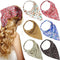 Syhood 6 Pcs Floral Elastic Hair Bandanas, Boho Scarf Headband, Chiffon Kerchief Turban with Hair Clips for Women