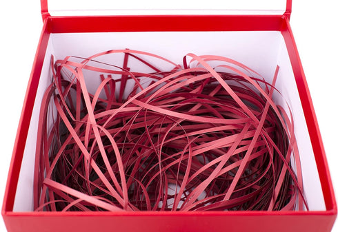 Hallmark Medium Gift Box with Lid and Shredded Paper Fill (Red 7 inch Box) for All Occasions