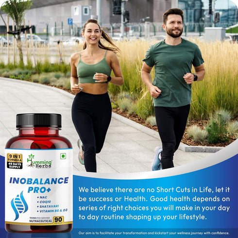 Humming CoQ10, B6 D3, 922 90 (45 Herbs INOBALANCE PRO+ Myo-Inositol with NAC, Shatavari, Zinc, Vitamin & mg per Serving