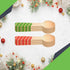 Red and Green Striped Candy Cane Christmas Wooden Spoons, Pack of 100 Count, 6.25 Inches