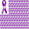100 Pcs Cross Funeral Ribbons - Memorial Ribbon with Safety Pin for Mourning (Purple)