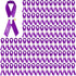 100 Pcs Cross Funeral Ribbons - Memorial Ribbon with Safety Pin for Mourning (Purple)