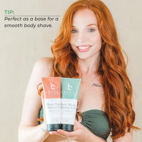 Vanilla Coconut Natural Shower Gel Body Wash - Organic Ingredients, Gentle Daily Wash for Sensitive Skin