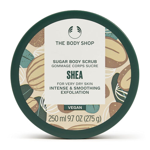 The Body Shop Shea Exfoliating Sugar Body Scrub - Refreshes and Cools, Vegan - 1.7 oz