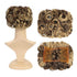 SWACC Short Messy Curly Dish Hair Bun Extension with Easy Stretch Combs Clip in Ponytail Hairpieces (Dark Blond Brown