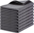 PY HOME & SPORTS 8 Pack Cotton Waffle Weave Kitchen Towels, 17 x 25, Super Absorbent Dark Grey Dish Cloths