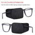 Large Silk Eye Patch for Adults Kids - Big Glasses to Cover Either Eye (Large, Black)
