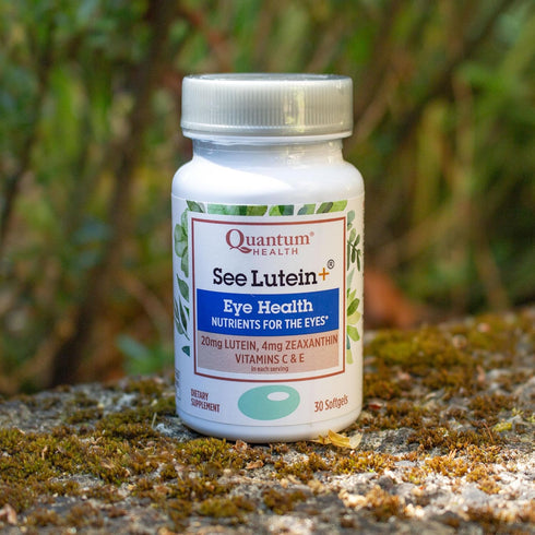 Quantum Health See Lutein+ Eye Care Supplement, Lutein 20mg, Zeaxanthin, Vitamins C & E, 30 Softgels