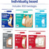 Care Science Variety Bandages Pack, 300 ct Bulk Assorted Sizes for First Aid, Waterproof, Heavy-Duty