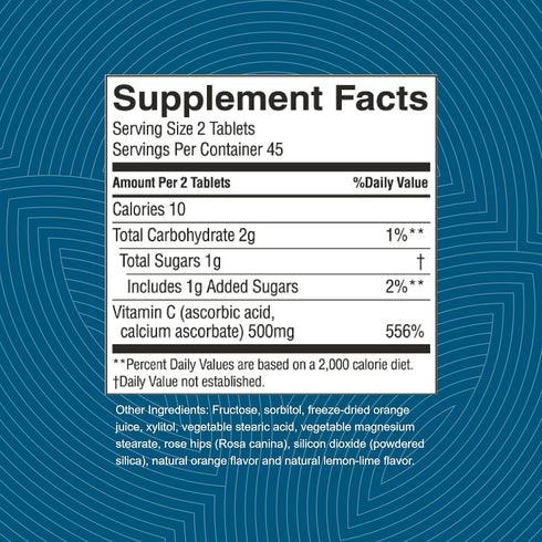Nature's Sunshine 250mg Chewable Vitamin C, 90 Tablets