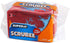 Superio Non-Scratch Cellulose Kitchen Scrub Sponges with Scouring Pad Set, Pack of 3, Red/Pink