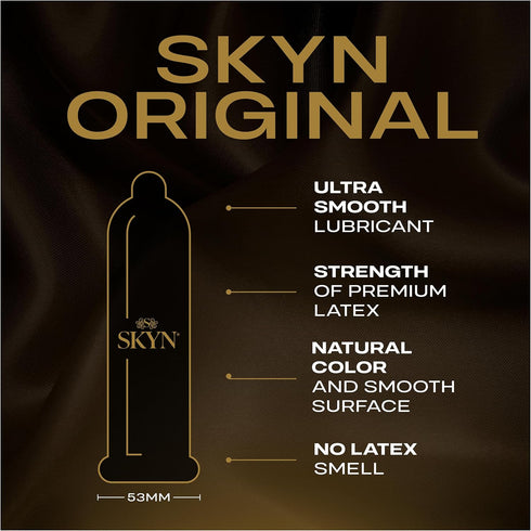 SKYN 22 Count 24 Count Extra Studded Ultra Thin Natural Feel Condoms with Original Premium Polyisoprene Lubricated