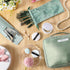 28 Pcs Women Makeup Set with Makeup Bag, Premium Synthetic Brushes and Mirror for Travel (Sage Green)