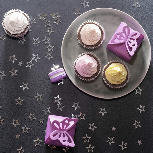 Purple Wedding Party Favors Treat Boxes - Small Candy Gift Wrapping Boxes, 50 Count for Baby Shower, Birthday