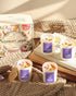Set 4 Pack 28 oz 200 AOOVOO Lavender Candles for Women - Candles for Home Scented, Aromatherapy Candle with Crystals