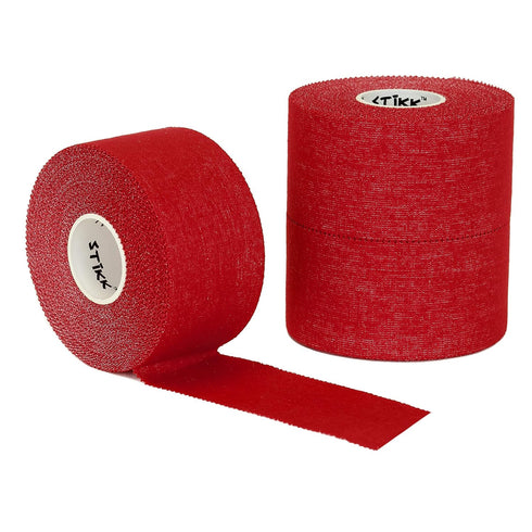 STIKK 3pk Red Athletic Tape - 1.5 inch x 15 Yards, Athletic Tape for Stabilizing Muscles and Joints, Training Supplies