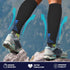 Calf Compression Sleeve for Men & Women, Footless Compression Socks for Running, Pain Relief, Black/Blue, Medium