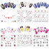 TailaiMei 24 Sheets 3D Christmas Nail Art Stickers Decals, Self-Adhesive Glitter Nail Decorations for Santa Claus