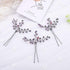 Kercisbeauty Purple Beaded Hair Pins - Pack of 3 Bridal Accessories for Wedding, Prom, Evening Party, Violet Hair Piece