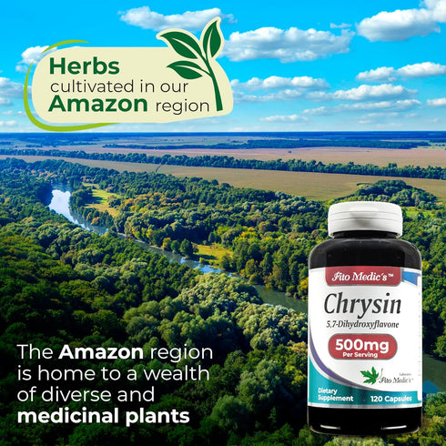 FITO MEDIC'S Chrysin - 500mg with Passion Flower, 120 Capsules, Ultra High Absorption