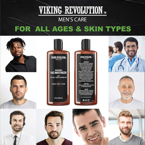 Viking Revolution - Natural Moisturizer Cream for Skincare, Anti Wrinkle & Anti Aging Facial Lotion for Men