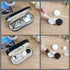 2 in 1 Contact Lens Case and Glasses Case, Double Sided Design with Mirror & Tweezer, Portable Kit