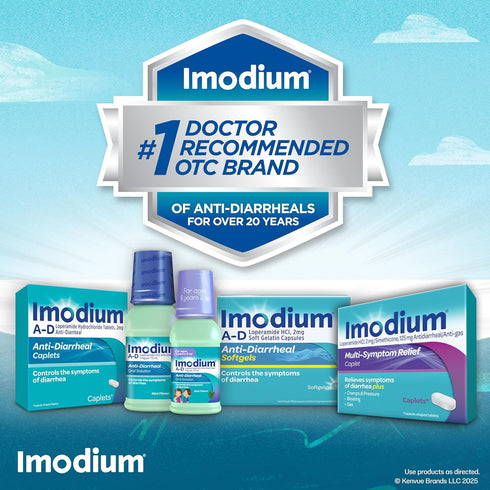 Imodium A-D Diarrhea Relief Softgels with Loperamide HCl, 24 ct, HSA/FSA Eligible