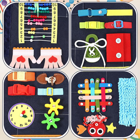 Shyyween Fidget Apron for Elderly Fidget Blanket for Dementia Alzheimer's Therapy Activity Apron Anxiety Relief