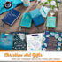 Set 27:9 Christian Art Gifts Gift Bag/Tissue Paper A Sweet Friend Proverbs Bible Verse, Blue Floral, Medium