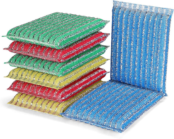 8Pads Sponges Kitchen - Premium Dish Sponge, Dish Cloths, Essential Cleaning Supplies for Dishes, Pots, Pans