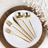 Novelty Modern Flatware, Disposable Plastic Dinner Forks, Luxury Gold 32 Count for Events