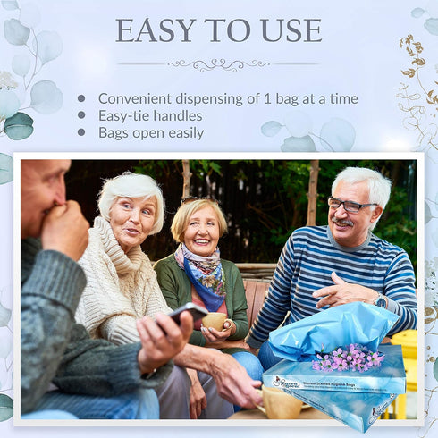 Heaven Scent Hygiene Bags, Discreet Waste Disposal for Adult Briefs and Feminine Products, 35 Bags