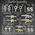 RODAKY 50PCS 3D Cross Gun Nail Charms, Gold Dollar Sign Nail Art Jewelry, Multi Style Nail Gems for Manicure