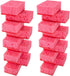 Pink Multi Use Scrub Sponges 18 Pack, 4.3x2.8x1.4 inches, Heavy Duty Odorless Non Scratch Fiber for Kitchen & Bathroom