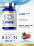 Carlyle Biotin 10000mcg | 500 Fast Dissolve Tablets | Max Strength Vegetarian, Non-GMO, Gluten Free Supplement