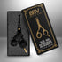 Rounded-Tip Small Trim Scissors for Men 4.2" | High Carbon Stainless Steel | Nose Hair Scissors for Men | Professional Grooming Scissors for Beard, Mustache & Ear Hair - RIGHT HANDED (Black)