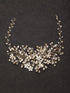 Kercisbeauty Handmade Bridal Rhinestones Flower Side Headband, Spring Headpiece Hair Vine Accessories, Rose Gold